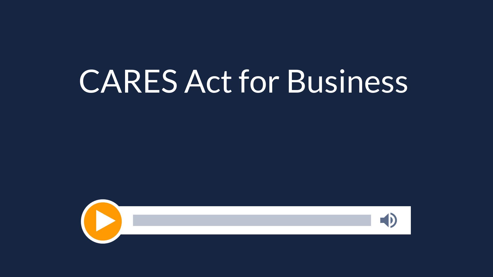CARES Act for Business