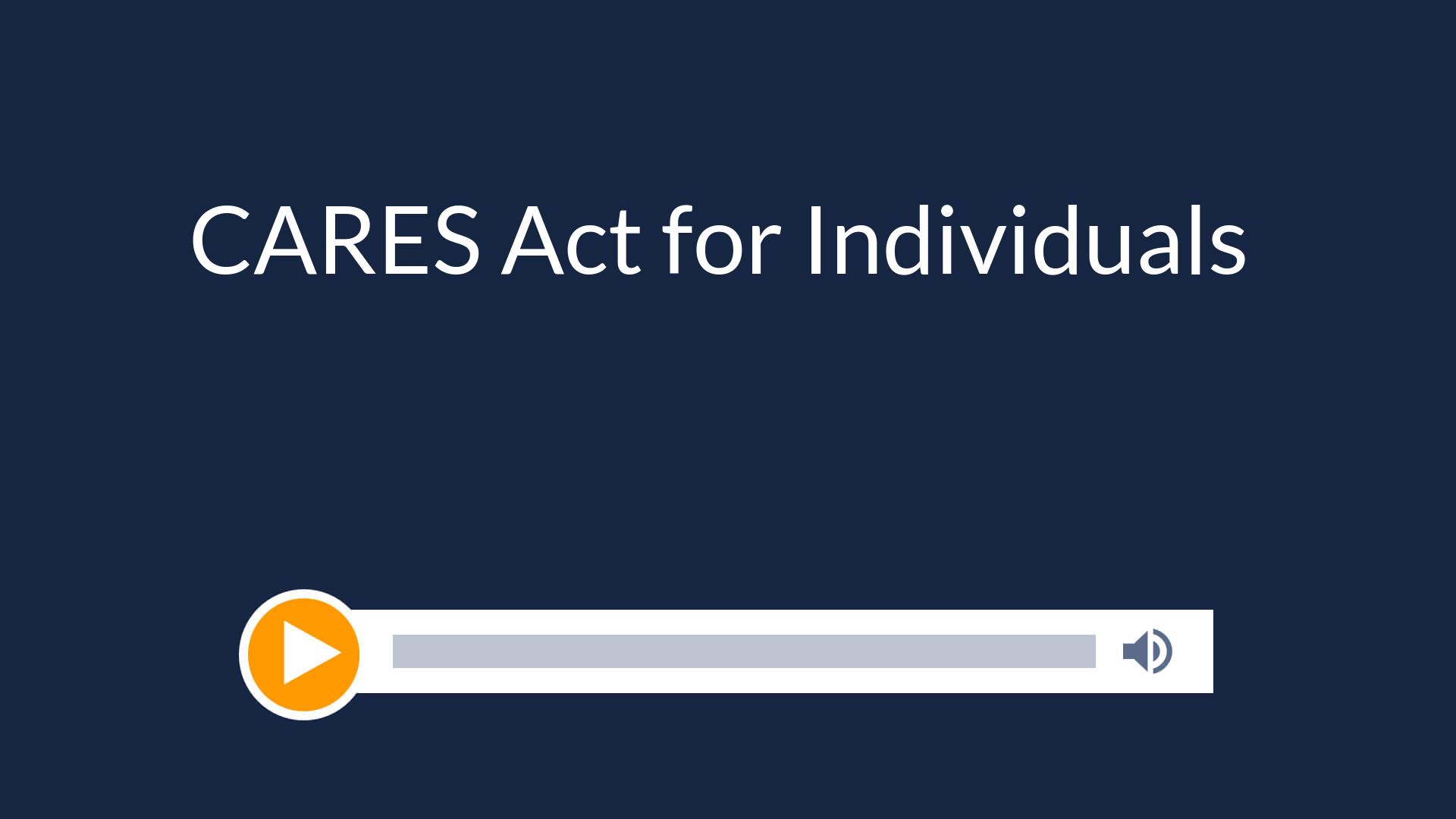CARES Act for Individuals