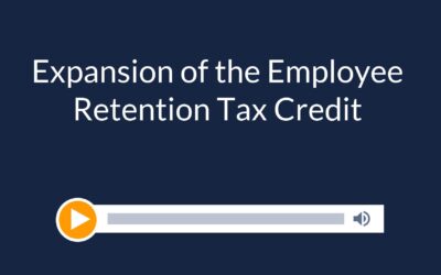 Expansion of the Employee Retention Tax Credit