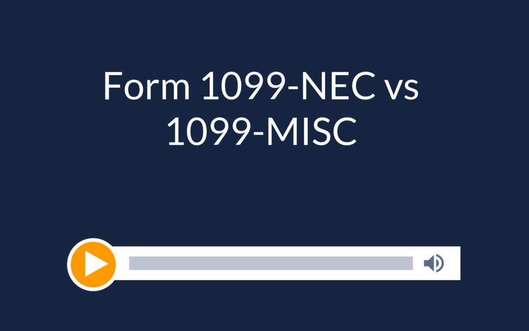 Form 1099-NEC vs 1099-MISC
