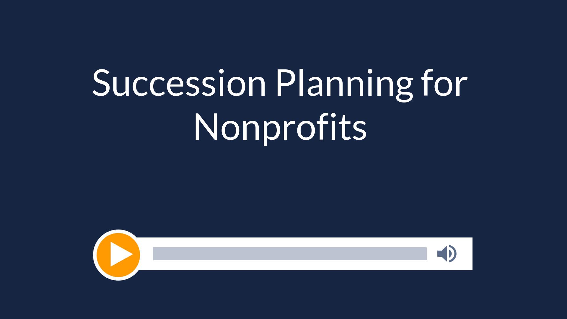 Succession Planning for Nonprofits