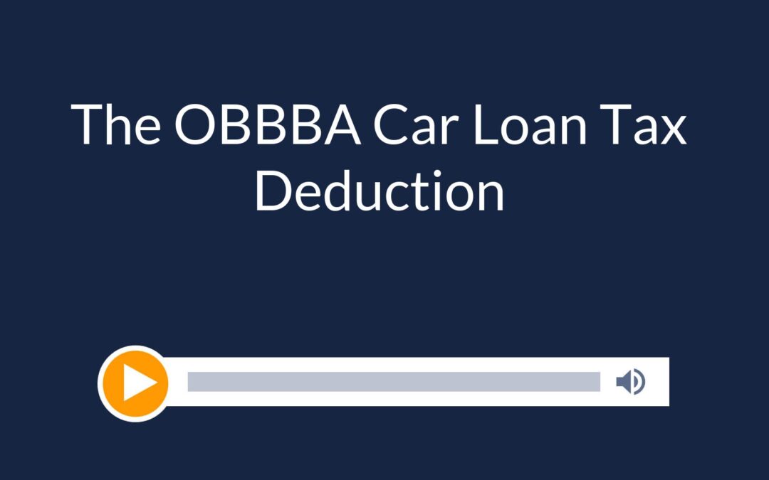 The OBBBA Car Loan Tax Deduction
