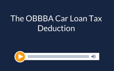 The OBBBA Car Loan Tax Deduction